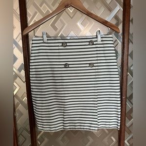 LOFT Stripe Buttons Nautica Skirt. Size 4